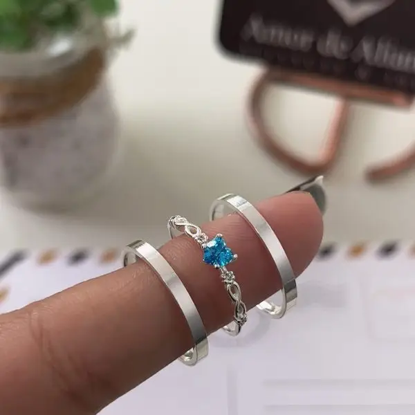 Aliança de Namoro Amore 2mm - Anel de Brinde